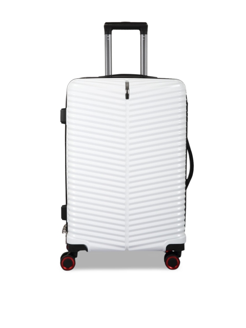 

Polo Class Unisex White Textured Hard-Sided Cabin Trolley Suitcase