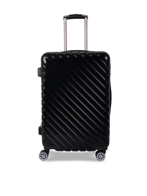 

Polo Class Unisex Black Textured Hard-Sided Cabin Trolley Suitcase