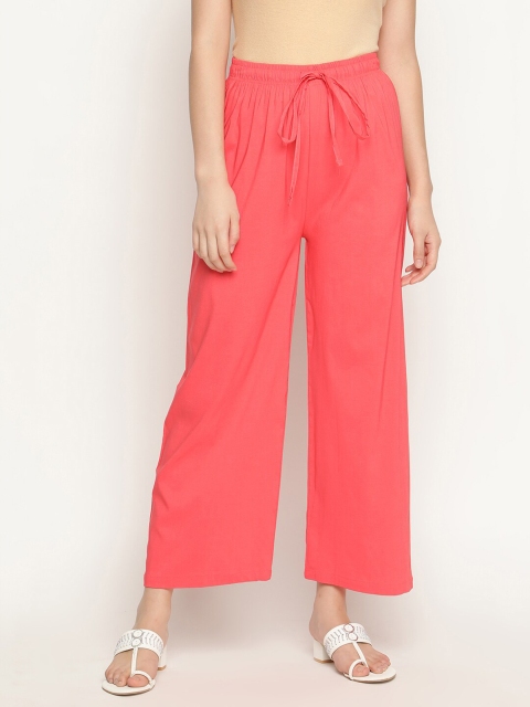 

V2 Value & Variety Women Coral Knitted Ethnic Palazzos