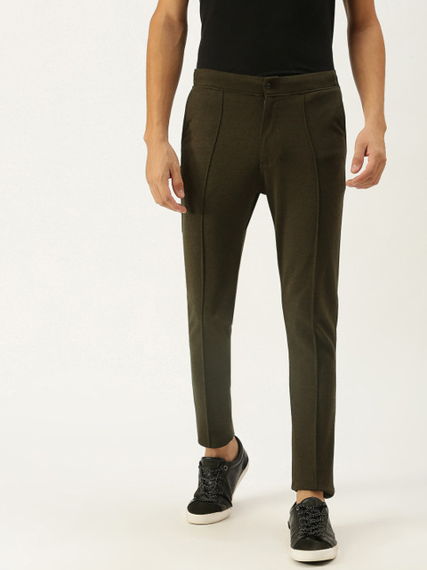 

Proline Active Men's Olive Solid Opaque Trackpant