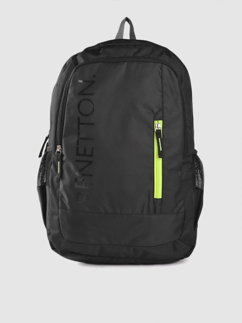 

United Colors of Benetton Unisex Black Solid 15 Inch Laptop Backpack