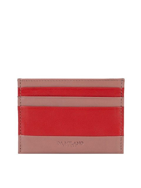 

Da Milano Unisex Pink & Orange Card Holder