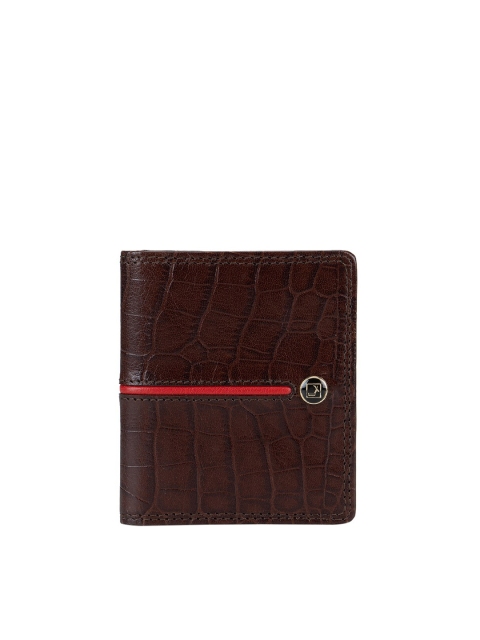 

Da Milano Unisex Brown Textured Leather Card Holder