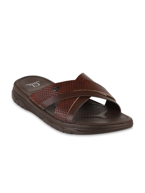 

Carlton London Men Brown Textured Slip-On
