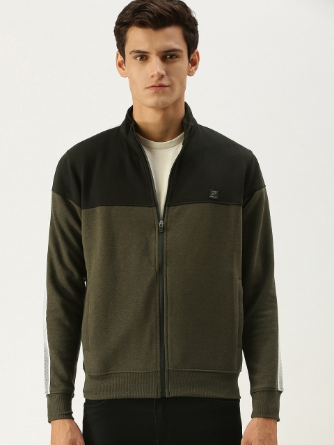 

Proline Active Men Green Colourblocked Printed Sweatshirt