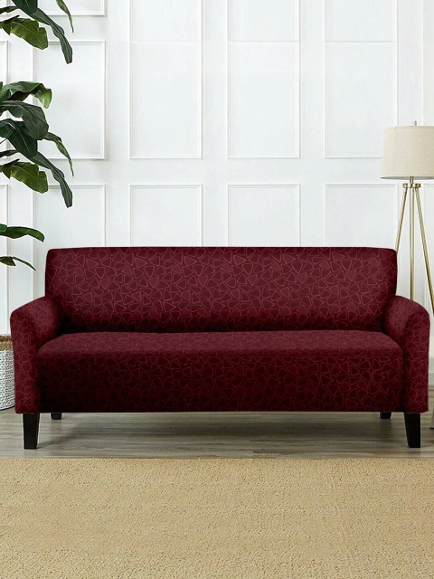

Cortina Maroon Geometric Printed 2-Seater Sofa Cover