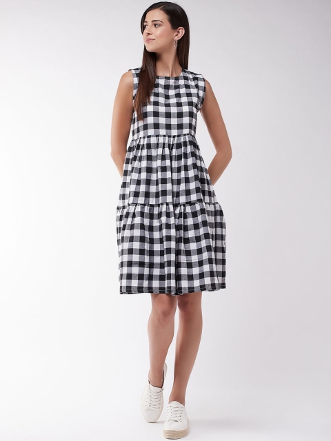 

InWeave Black Checked Dress