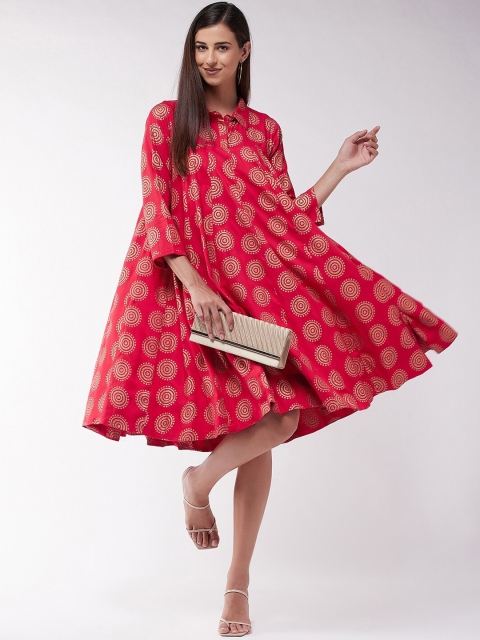 

InWeave Red A-Line Dress