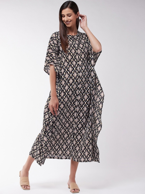 

InWeave Black Kaftan Midi Dress