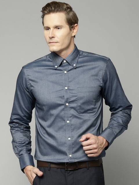 

Marks & Spencer Men Navy Blue Regular Fit Solid Casual Shirt