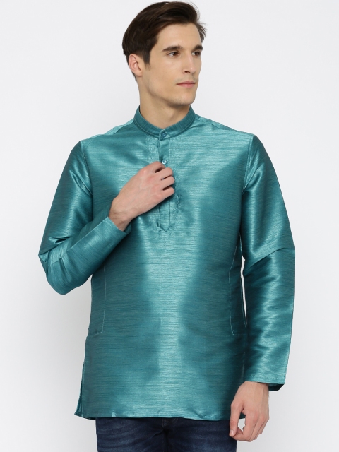 

British Club Men Teal Blue Kurta