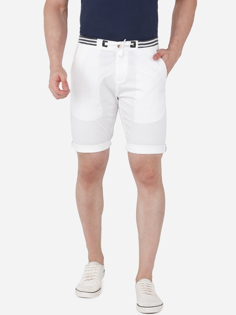 

beevee Men White Regular Shorts