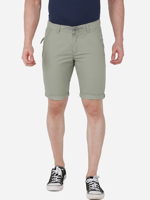 

beevee Men Sea Green Pure Cotton Shorts