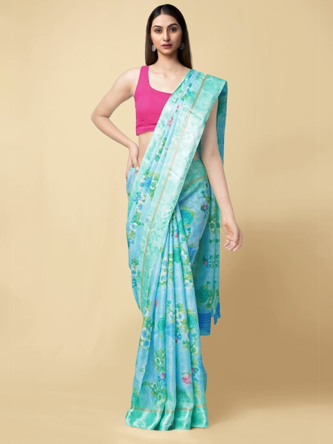 

Unnati Silks Women Blue Woven Design