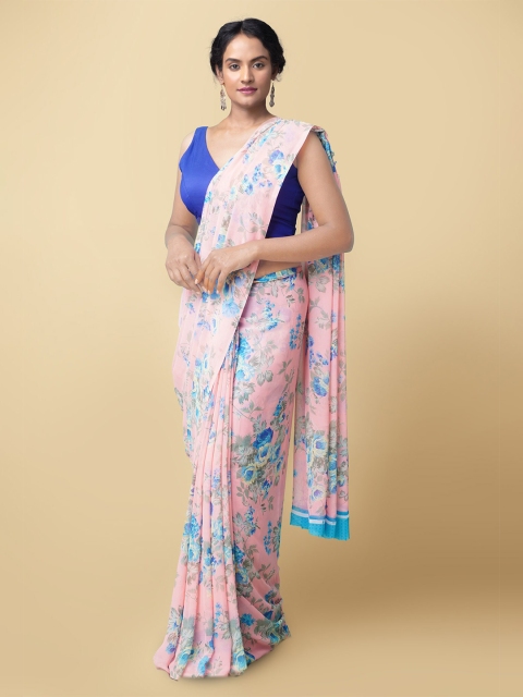 

Unnati Silks Women Pink Woven Design