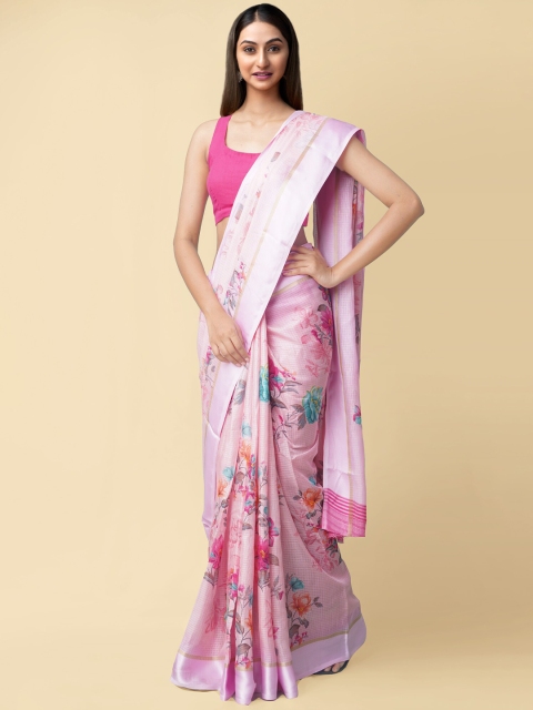

Unnati Silks Women Pink Woven Design