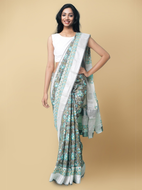 

Unnati Silks Women Grey Woven Design