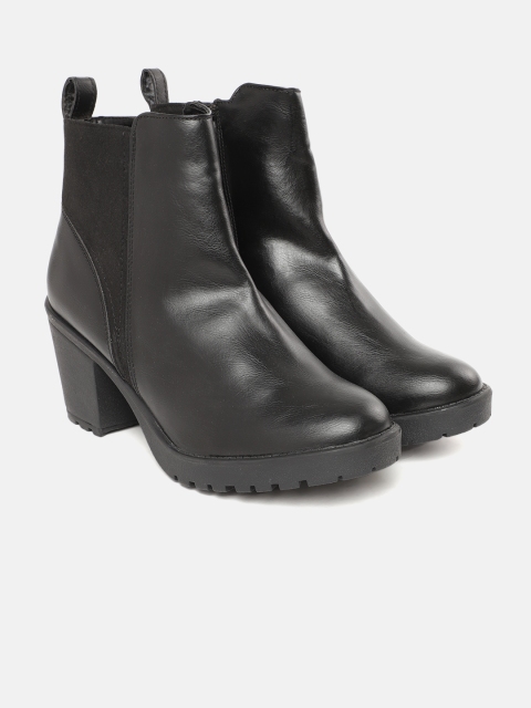

Roadster Black Mid-Top Block Heeled Boots