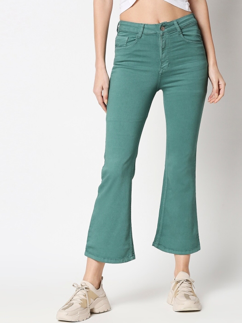 

AMMARZO Women Green Mid-Rise Bootcut Jeans