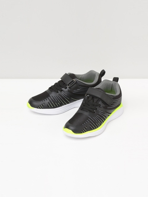 

max Boys Grey Printed PU Slip-On Sneakers