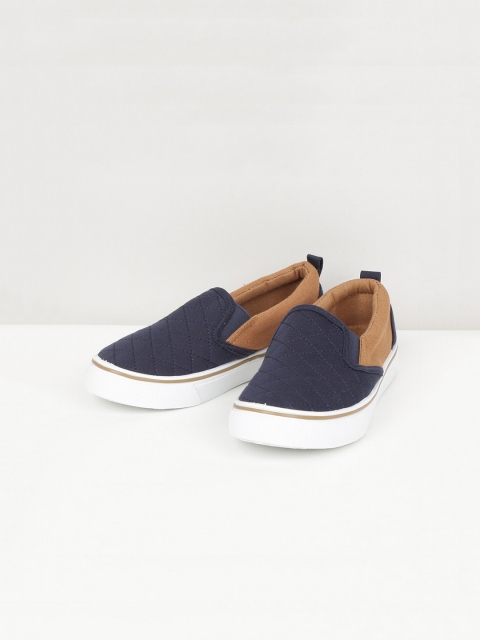 

max Boys Blue Colourblocked Slip-On Sneakers