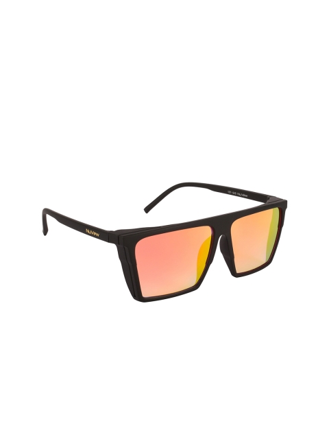 

NuVew Unisex Mirrored Lens & Brown Wayfarer Sunglasses with UV Protected Lens, Black