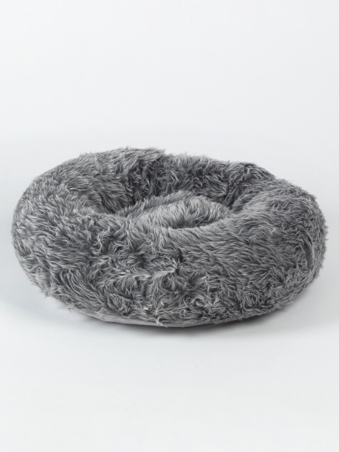

WIGGLE TWIDDLE Grey Solid Fur Pet Bed