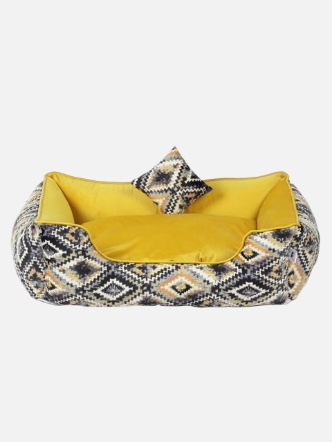 

WIGGLE TWIDDLE Yellow & Black Printed Pet Bed
