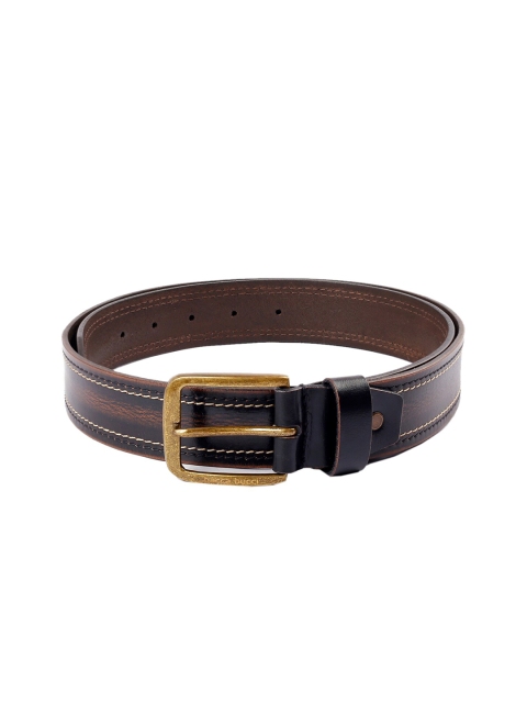 

Bacca Bucci Men Black Textured Leather Belt
