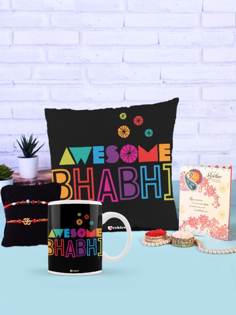 

Archies Black Mug & Cushion Rakhi Gift Set