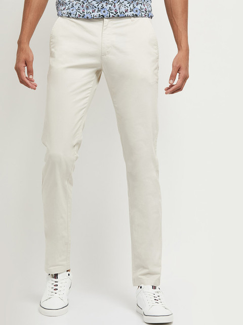 

max Men Beige Chinos Trousers