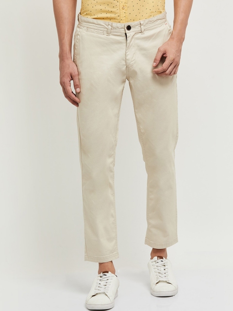 

max Men Beige Trousers