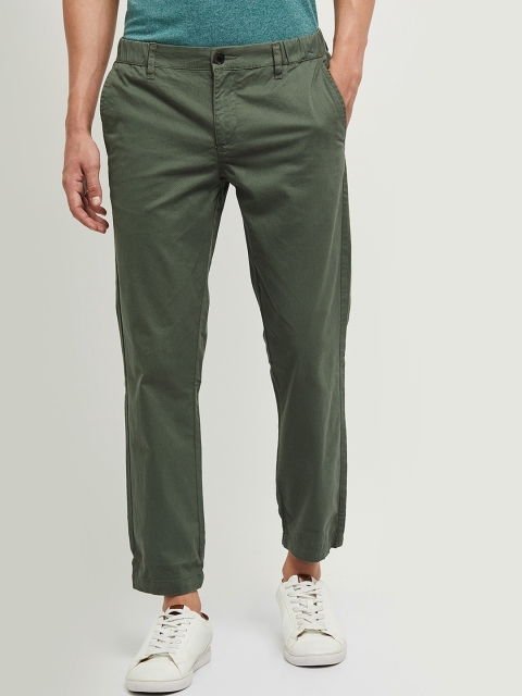 

max Men Olive Green Trousers