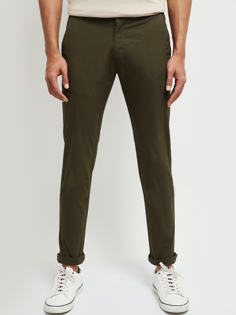 

max Men Olive Green Trousers