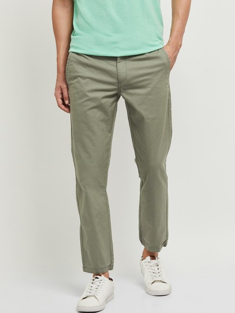 

max Men Green Chinos Trousers