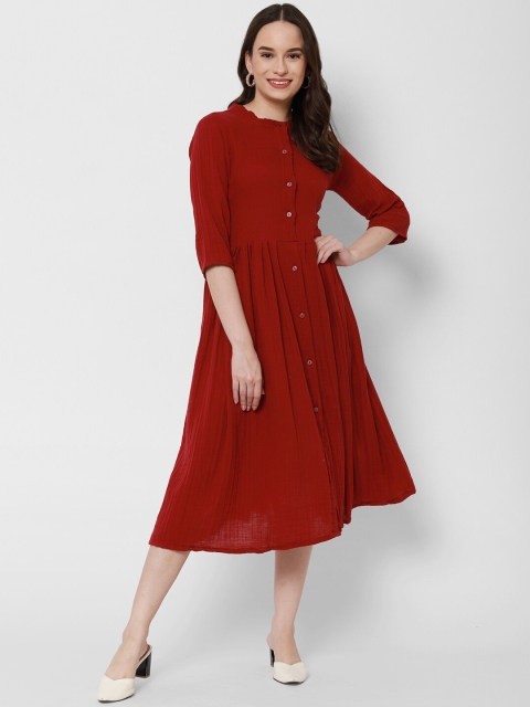 

Twenty3 Women Red Fit& Flare Midi Dress