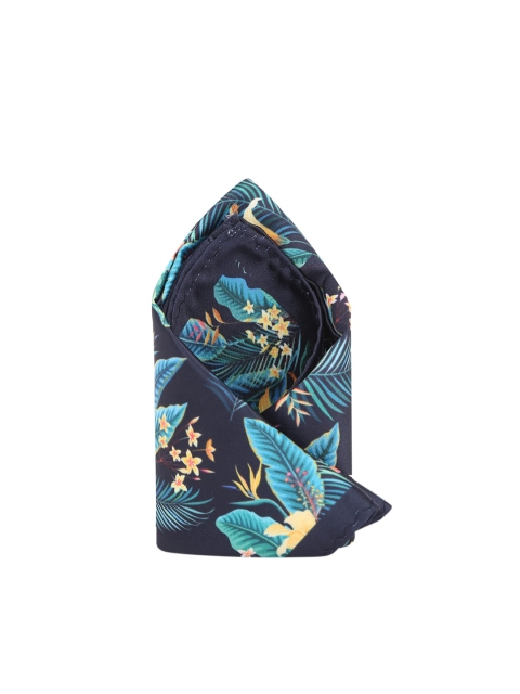 

Tossido Men blue & Orange Printed Pure Microfibre Pocket Square