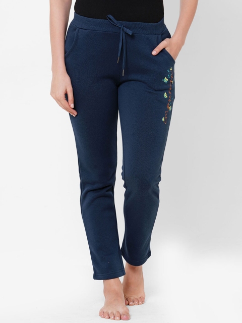 

Sweet Dreams Women Navy Blue Solid Lounge Pants