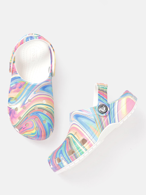 

Crocs Classic Kids Multicoloured Printed Croslite Clogs, Multi