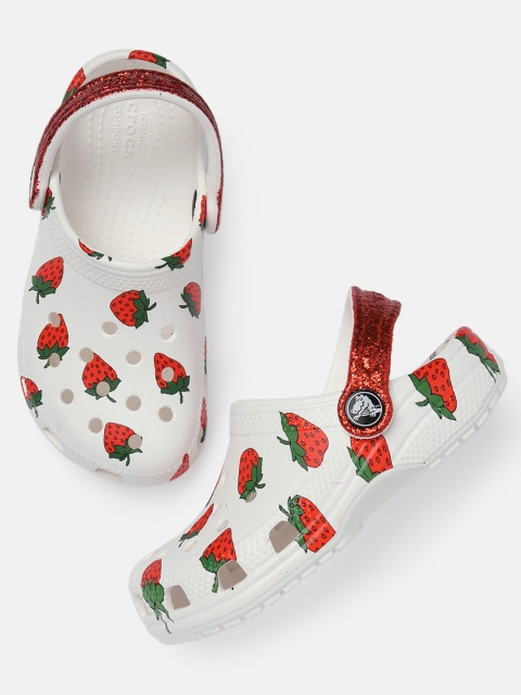 

Crocs Kids White Printed Clogs