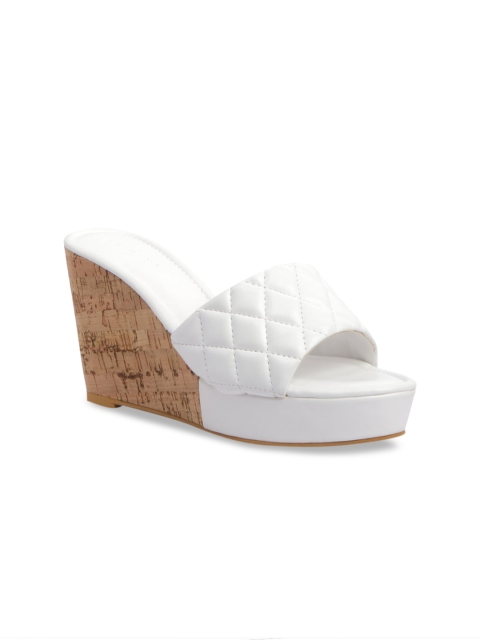 

ERIDANI White Wedge Mules