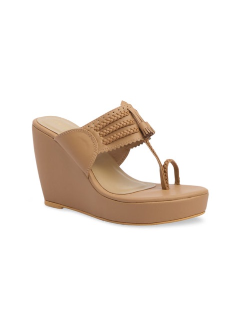 

ERIDANI Beige Wedge Sandals