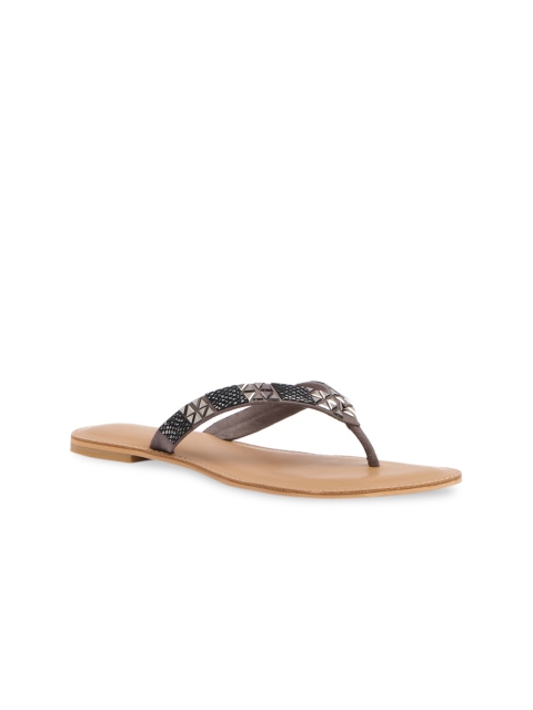 

ERIDANI Women Grey Open Toe Flats