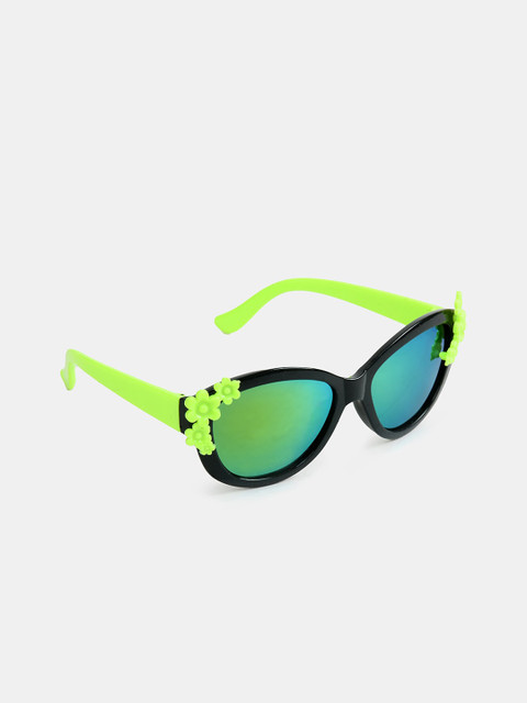

DukieKooky Girls Mirrored Lens & Green Wayfarer Sunglasses with UV Protected Lens 900343