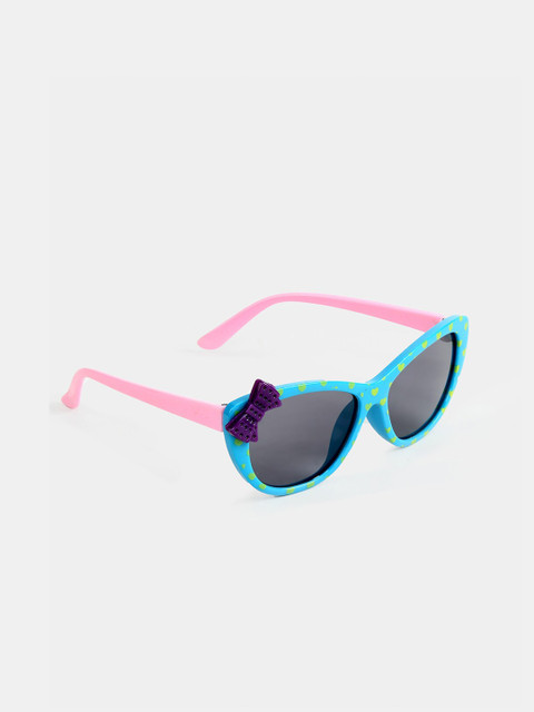 

DukieKooky Girls Mirrored Lens & Pink Cateye Sunglasses with UV Protected Lens-900344, Grey
