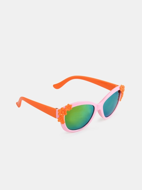 

DukieKooky Girls Mirrored Lens & Pink Wayfarer Sunglasses with UV Protected Lens-900368