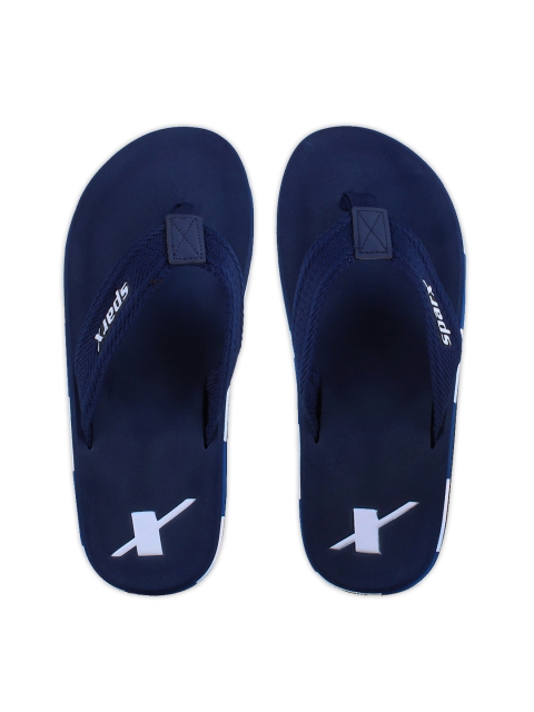 

Sparx Men Navy Blue & White Solid Thong Flip-Flops