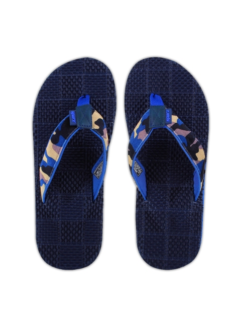 

Sparx Men Navy Blue Printed Rubber Thong Flip-Flops