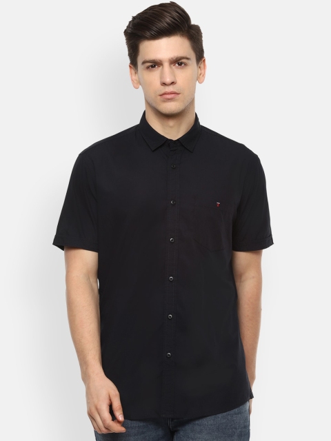 

Louis Philippe Jeans Men Black Slim Fit Pure Cotton Casual Shirt