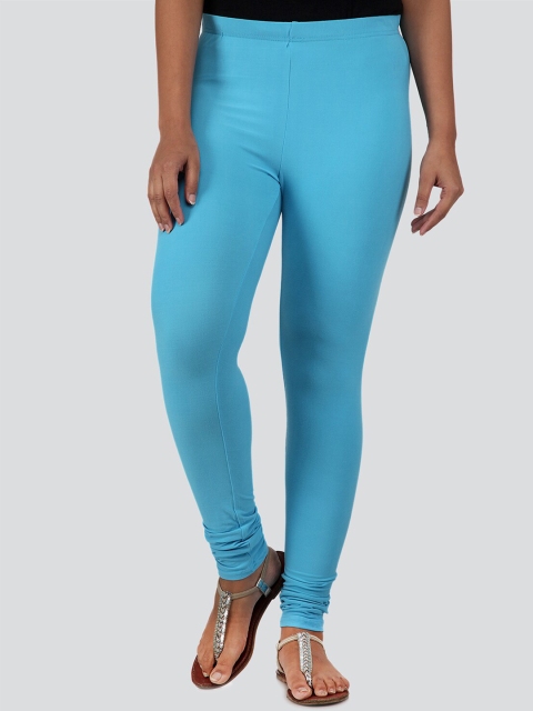 

PinkLoom Women Blue Solid Churidar-Length Leggings